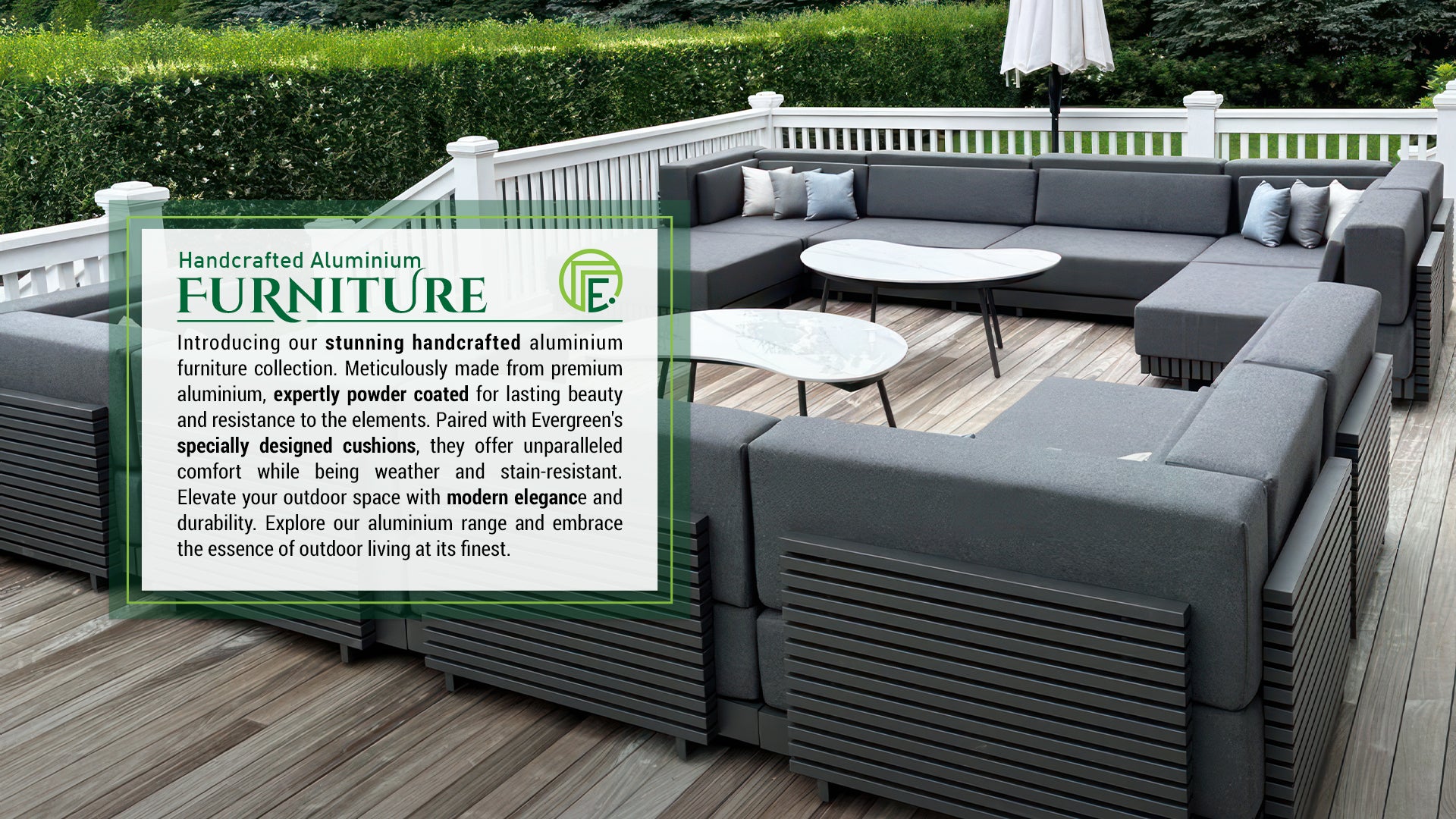 White Aluminium Outdoor Garden Furniture