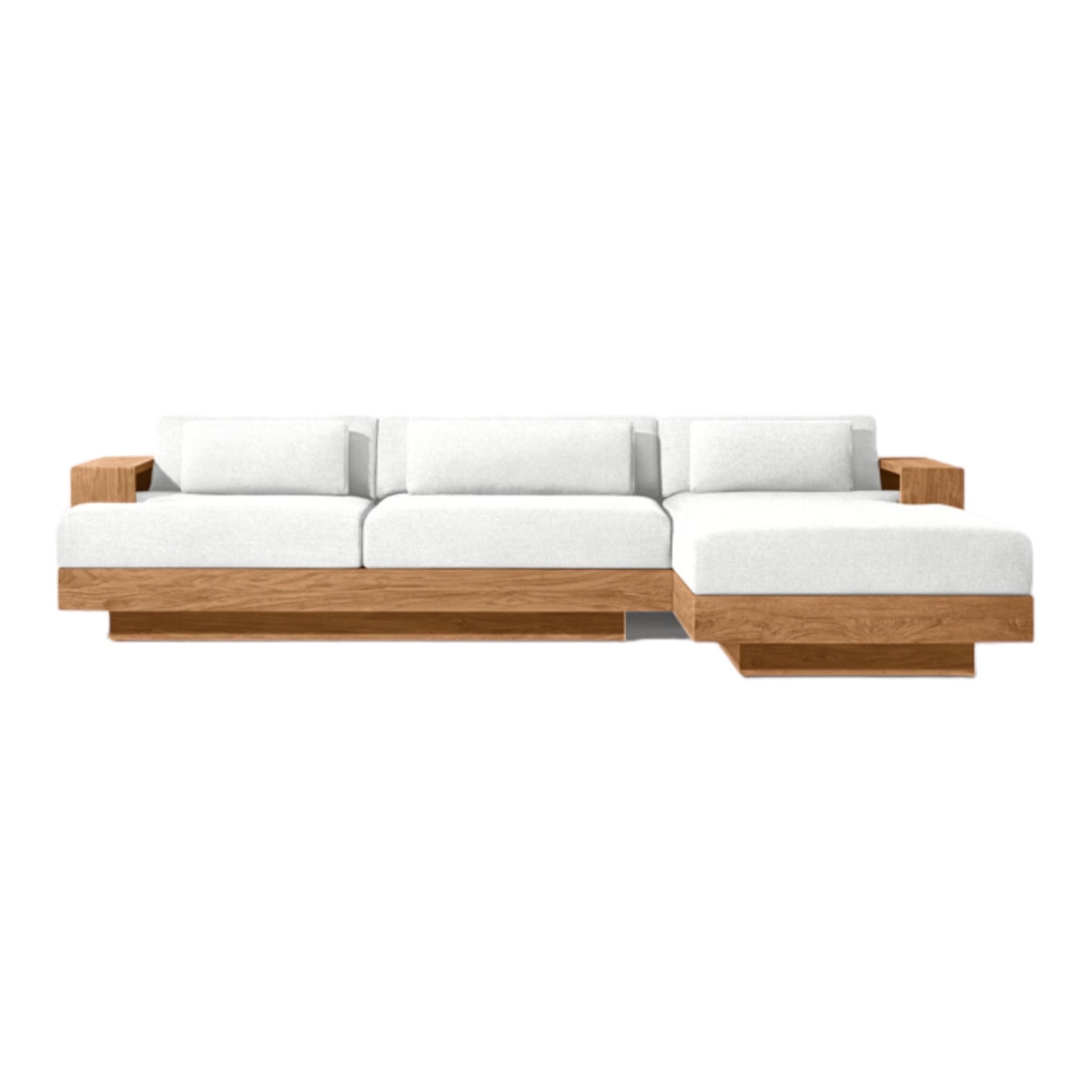 Modern Teak “La Cala” Sofa and Right Arm Day Bed