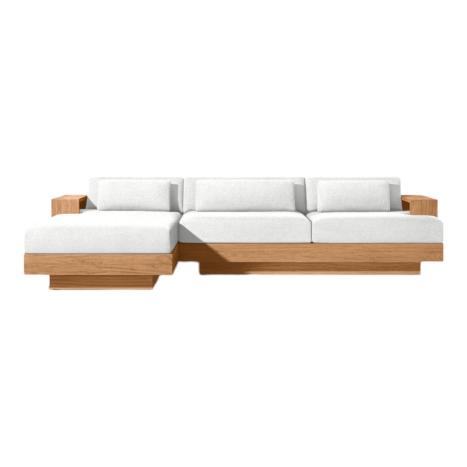 Modern Teak “La Cala” Sofa and Left Arm Day Bed