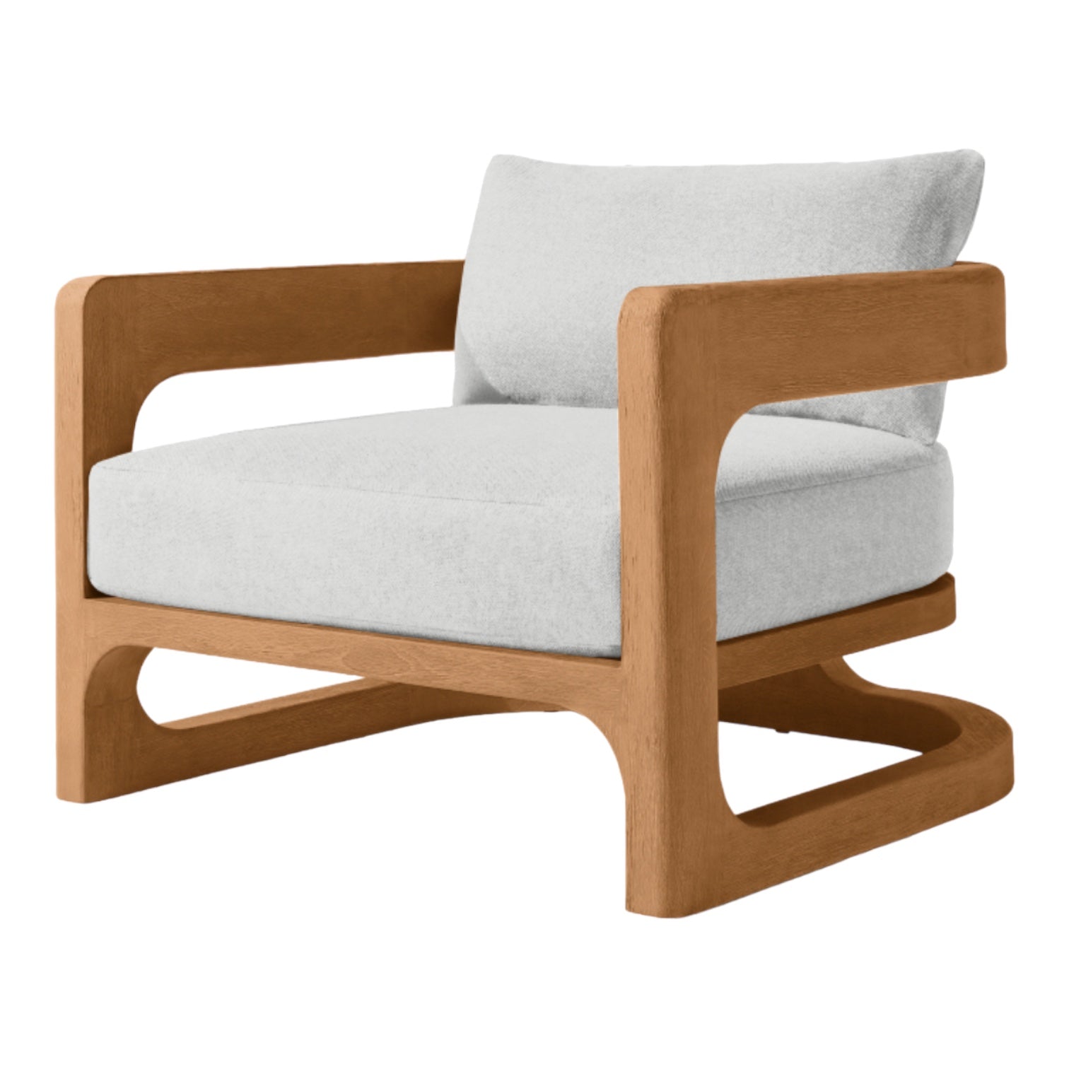 Curved Teak “Cadiz” Lounge Chair